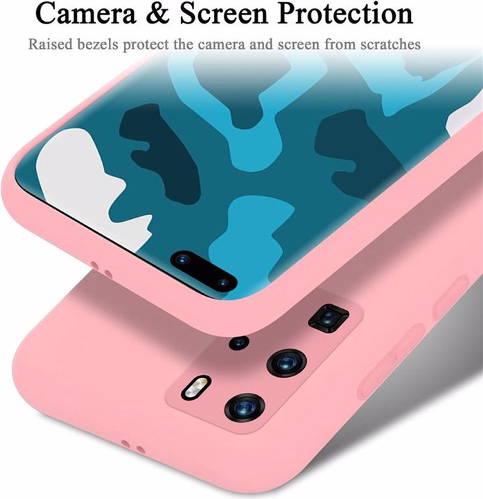Actual product image Cadorabo TPU Liquid Silicone Case Cover (Huawei P40 Pro+)