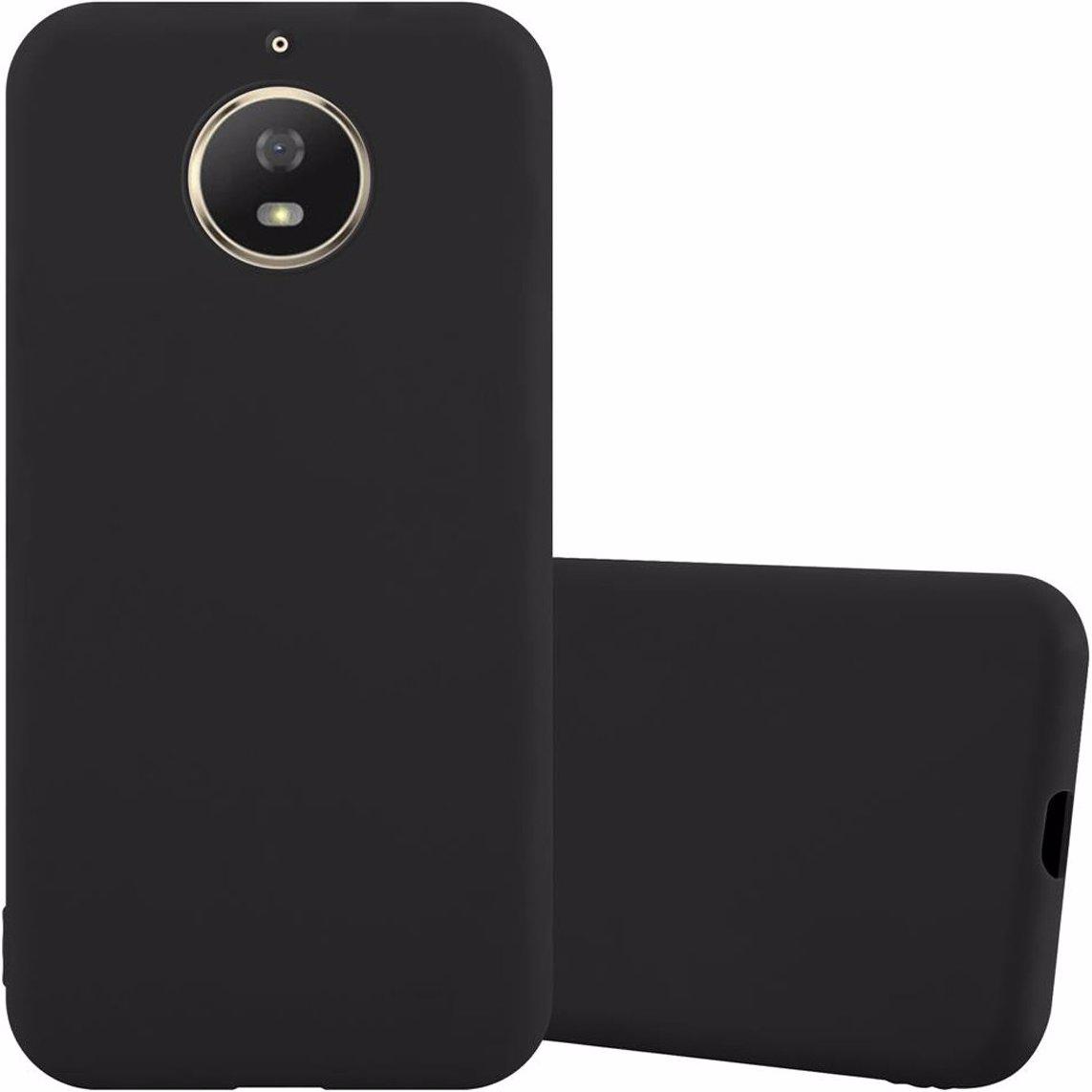Cadorabo TPU Candy Cover (Motorola Moto G5S), Smartphone Hülle, Schwarz