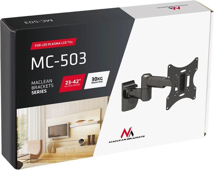 Actual product image Maclean Uchwyt ścienny MC-503A B 23" - 42" (Wall, 42", 30 kg)