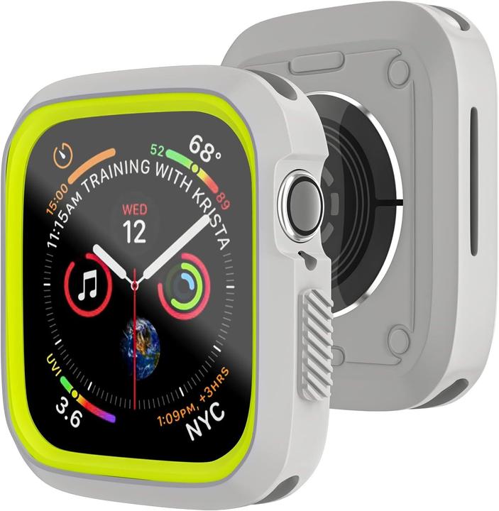Actual product image Devia Dazzle Series protective case (40mm) for Apple Watch silver yellow