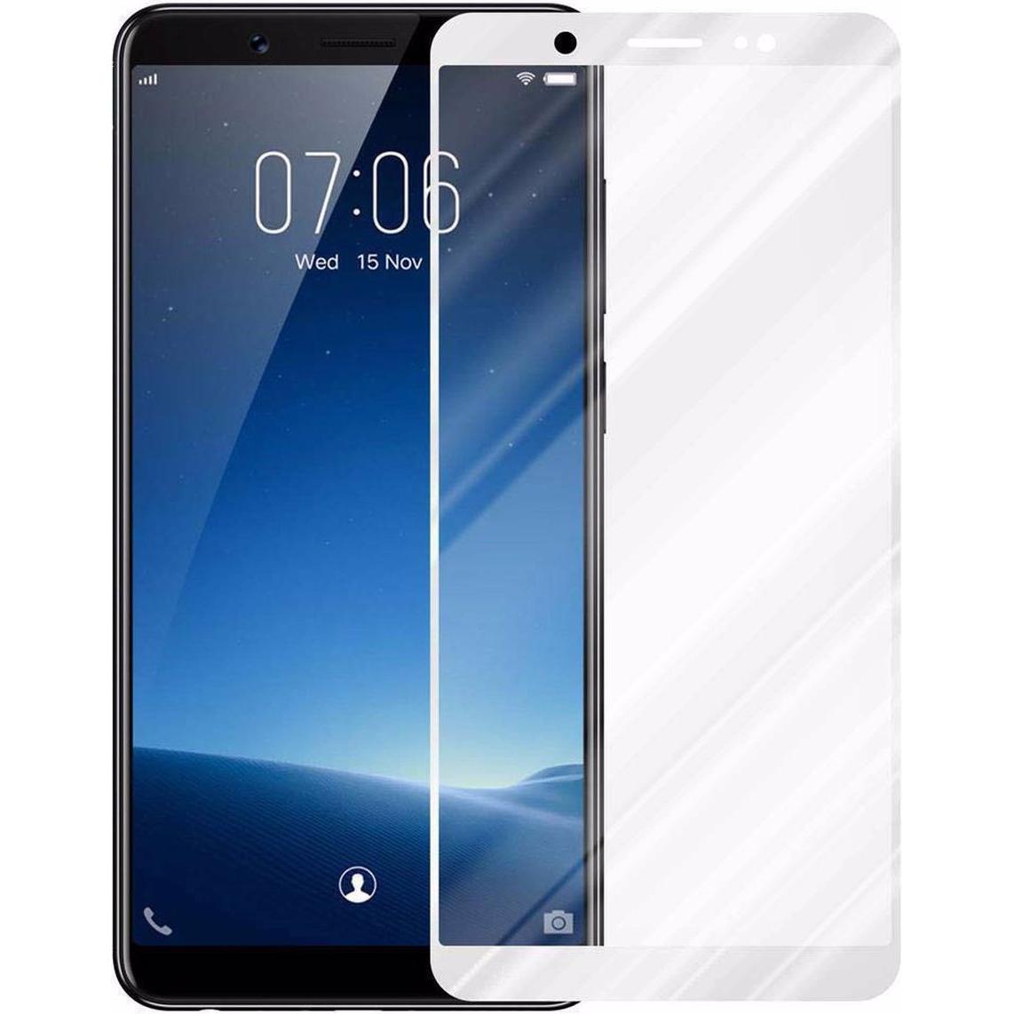 Thumbnail - Cadorabo Vollbild Displayschutzglas (1 Stück, Vivo V7 Plus), Smartphone Schutzfolie, Weiss