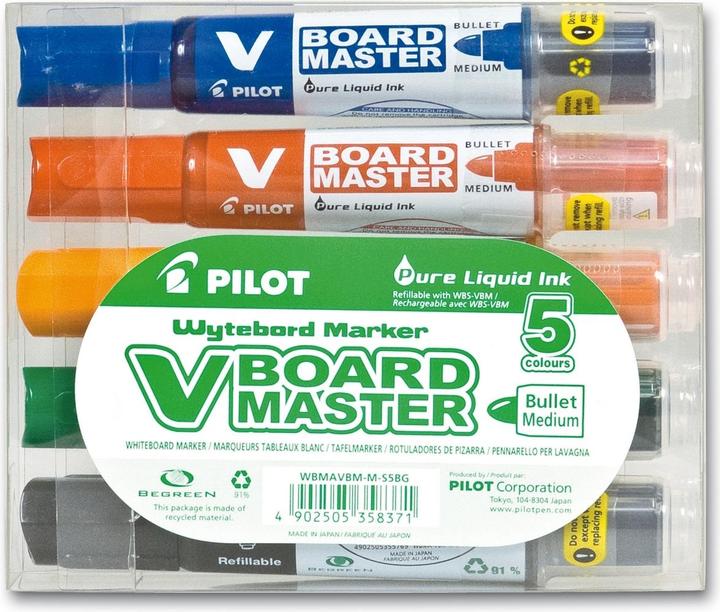 Produktbild Pilot BG Set VBoard Master Medium Keilspitze à 5 (assortiert) (Multicolor, 5.20 mm, 5 x)
