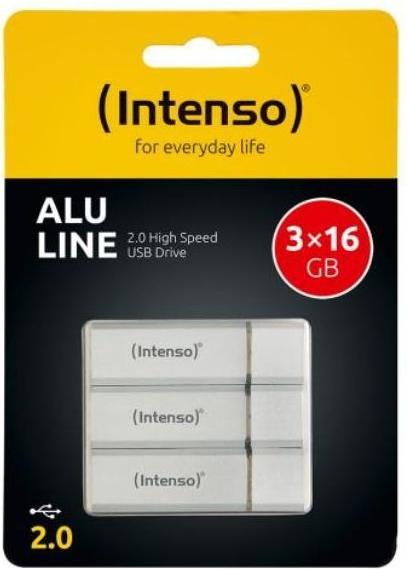 Actual product image Intenso 3521473 USB flash drive 16 GB USB type-A 2.0 silver (16 GB, USB-A)