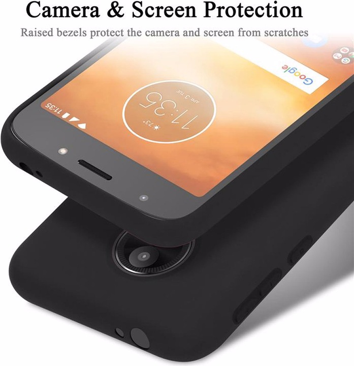 Actual product image Cadorabo TPU Liquid Silicone Case Cover (Motorola Moto E5 Play Go)