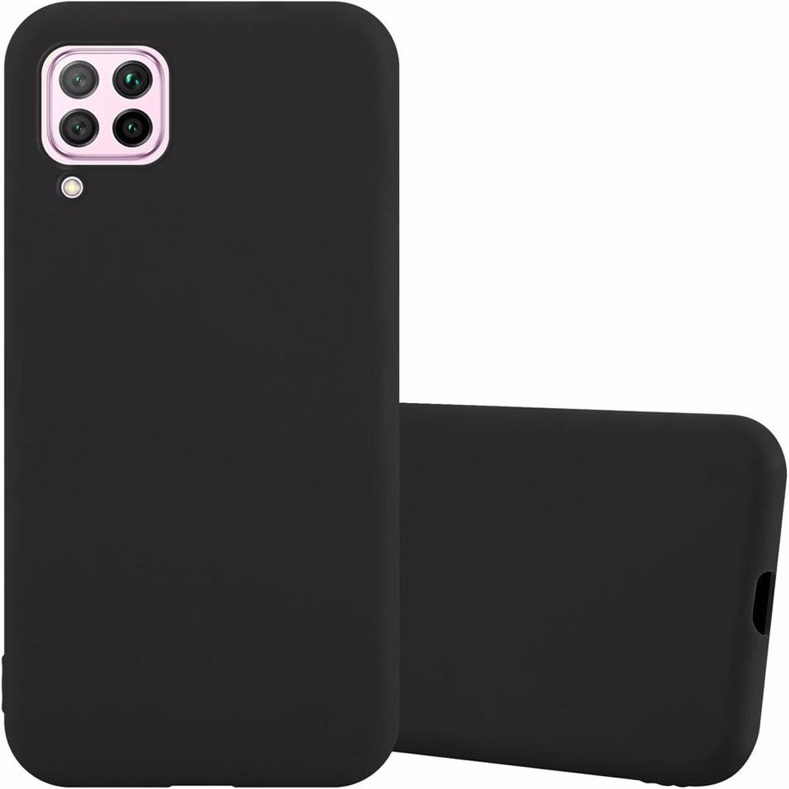 Cadorabo TPU Candy Cover (Huawei Nova 7i, Huawei P40 Lite), Smartphone Hülle, Schwarz