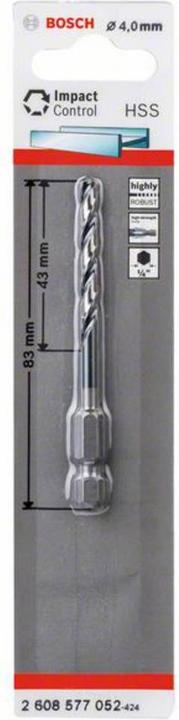 Actual product image Bosch Professional Zubehör HSS Twist Drill with Hexagonal Shank 4.0 mm (4.0 millimetre)