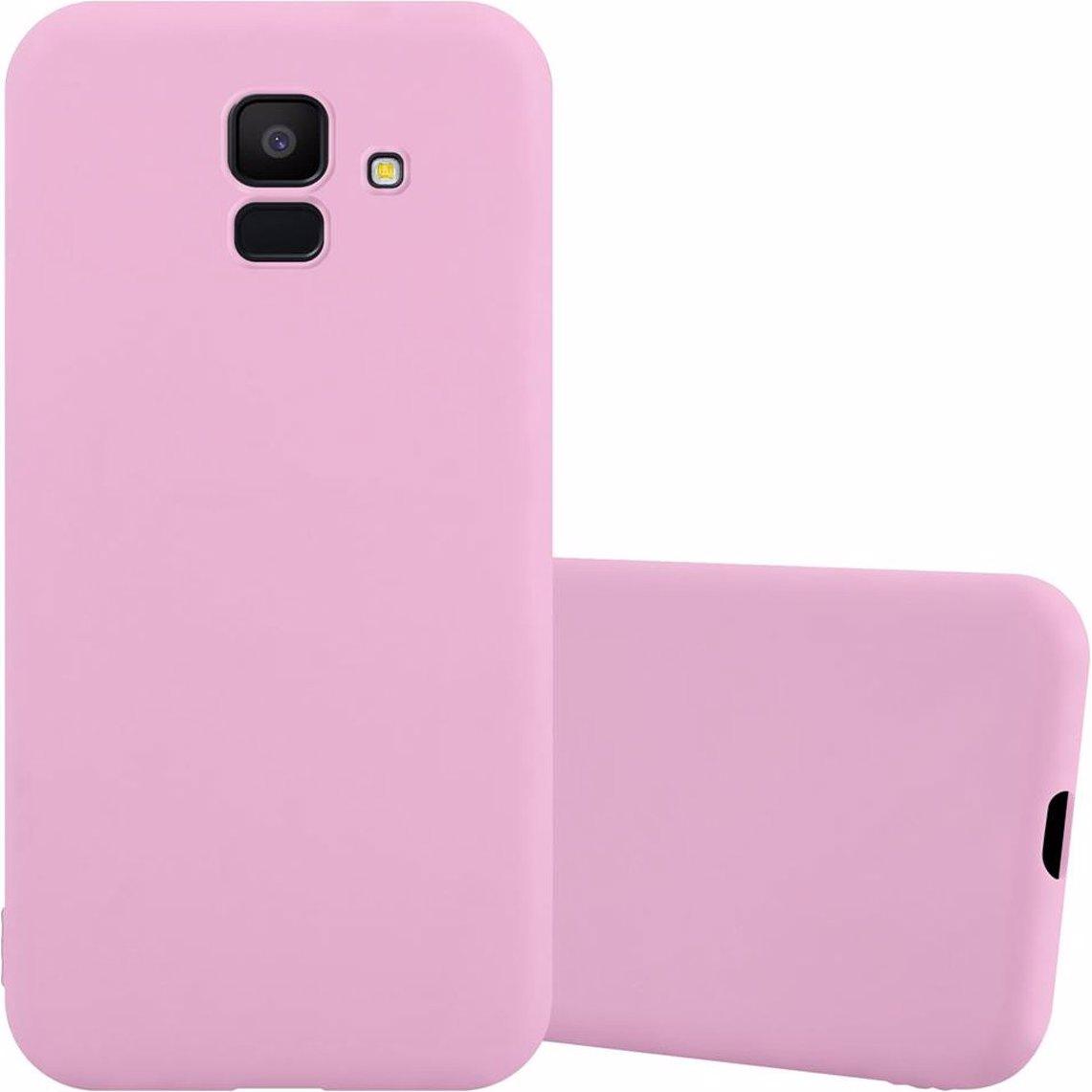 Cadorabo TPU Candy Cover (Samsung Galaxy J6 (2018)), Smartphone Hülle, Rosa