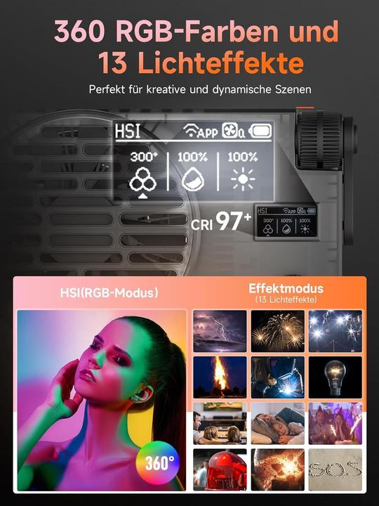 Produktbild Rollei LED-Dauerlicht | RGB | LUX-Serie (Studioleuchte, Videoleuchte)