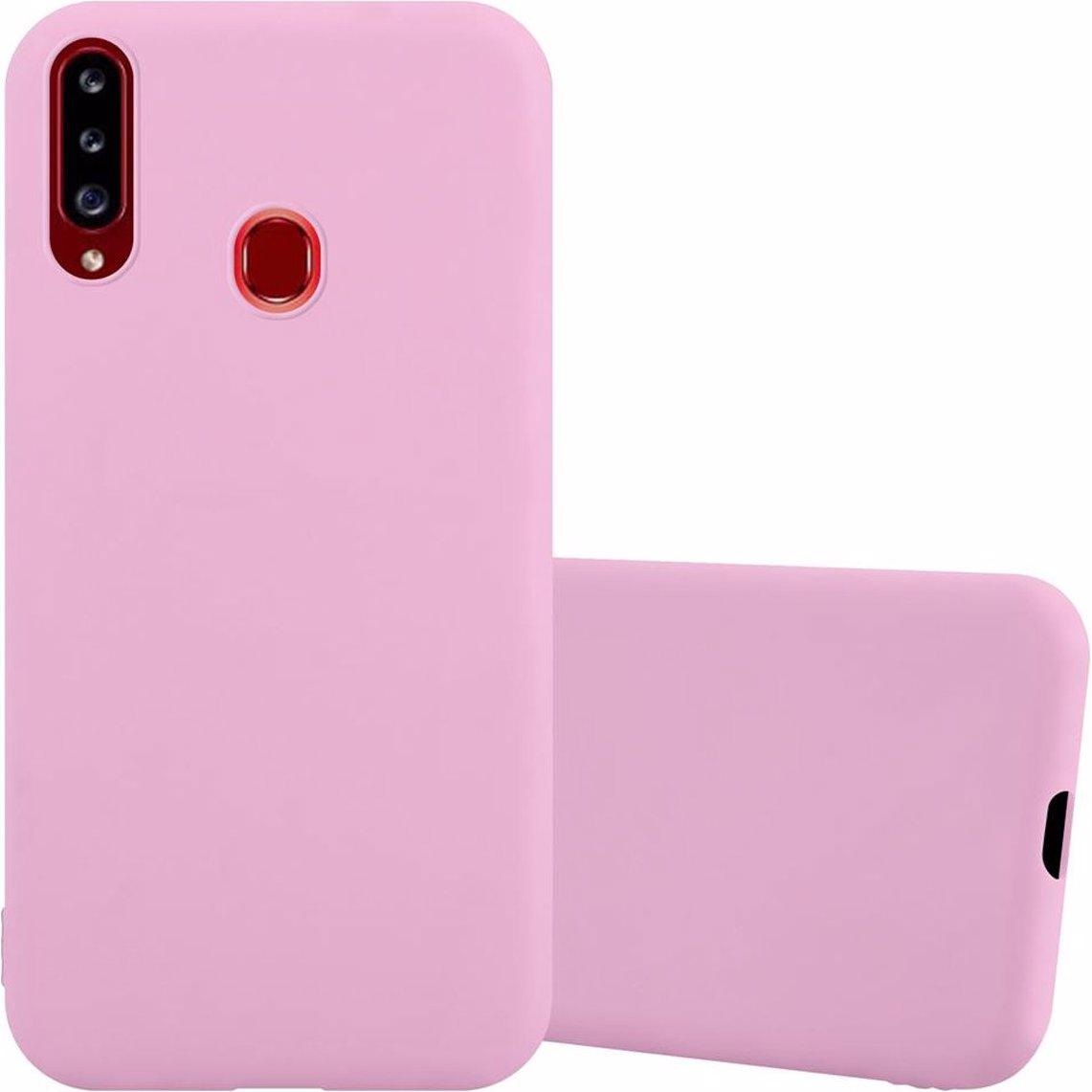 Cadorabo TPU Candy Cover (Samsung Galaxy A20s), Smartphone Hülle, Rosa