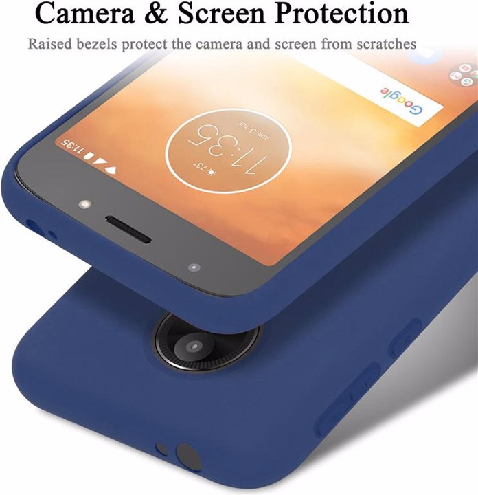 Actual product image Cadorabo TPU Liquid Silicone Case Cover (Motorola Moto E5 Play Go)