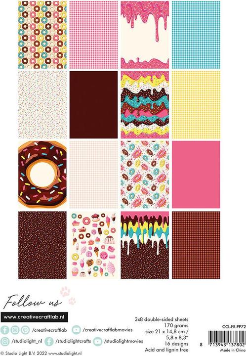 Actual product image art by marlene Designpaper "Donuts about you" Friendz