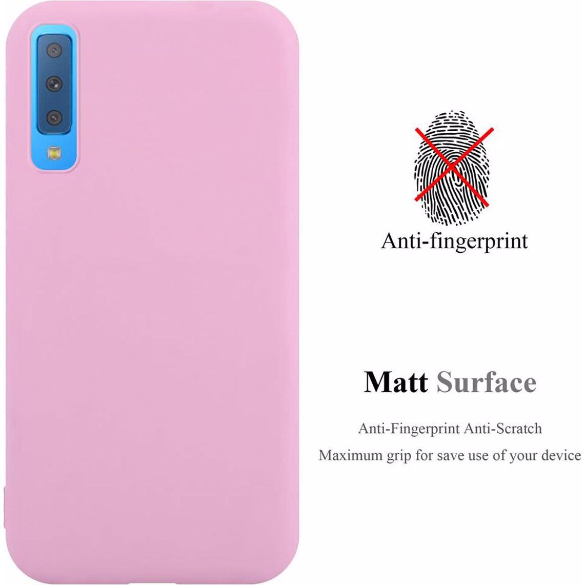 Thumbnail - Cadorabo TPU Candy Cover (Samsung Galaxy A7 (2018)), Smartphone Hülle, Rosa