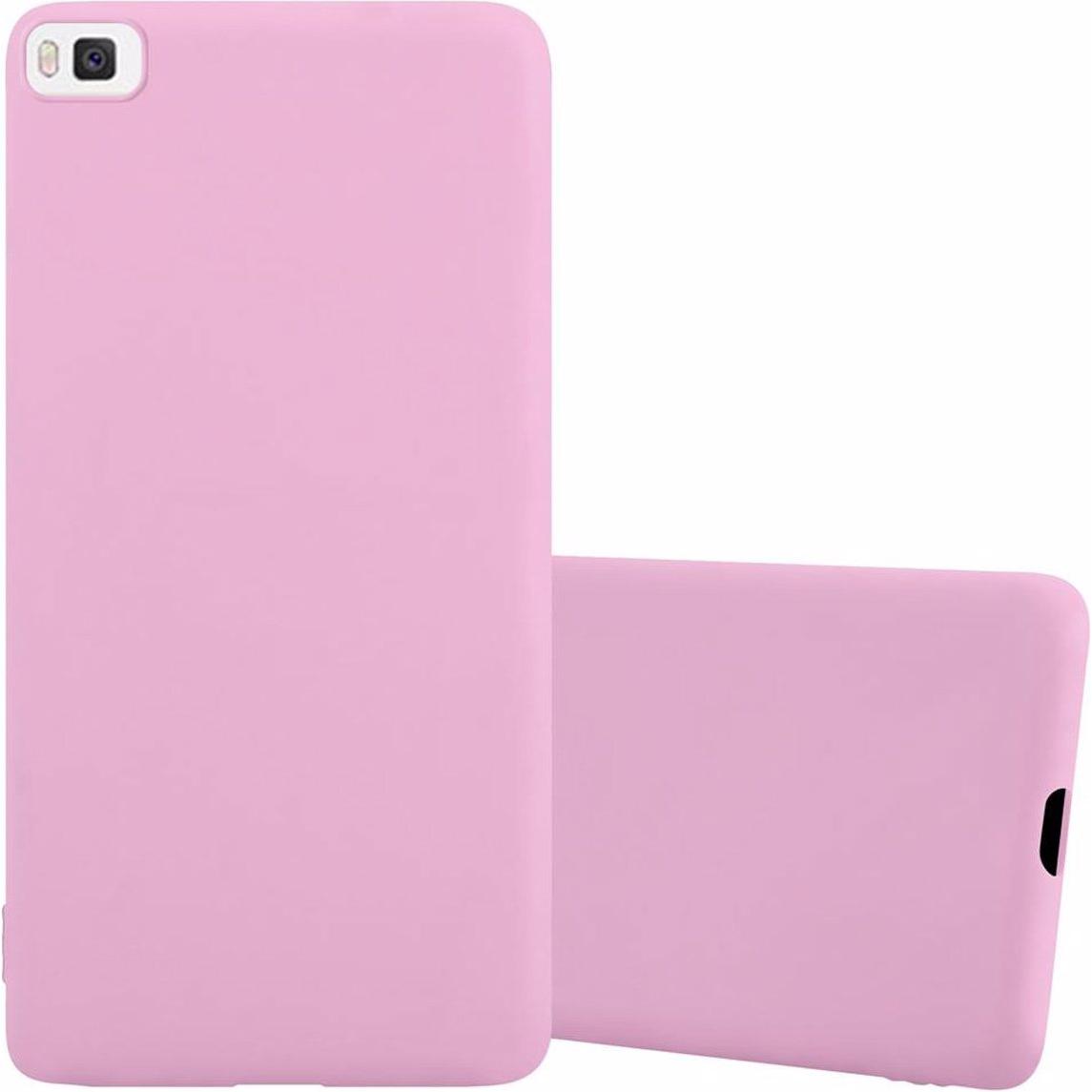 Cadorabo TPU Candy Cover (Huawei P8), Smartphone Hülle, Rosa
