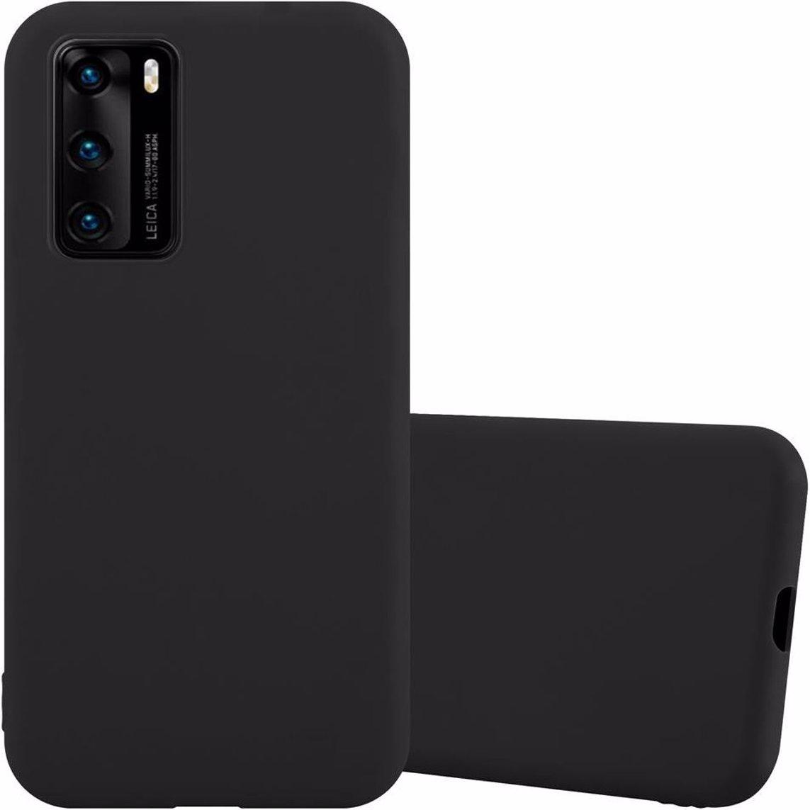 Cadorabo TPU Candy Cover (Huawei P40), Smartphone Hülle, Schwarz