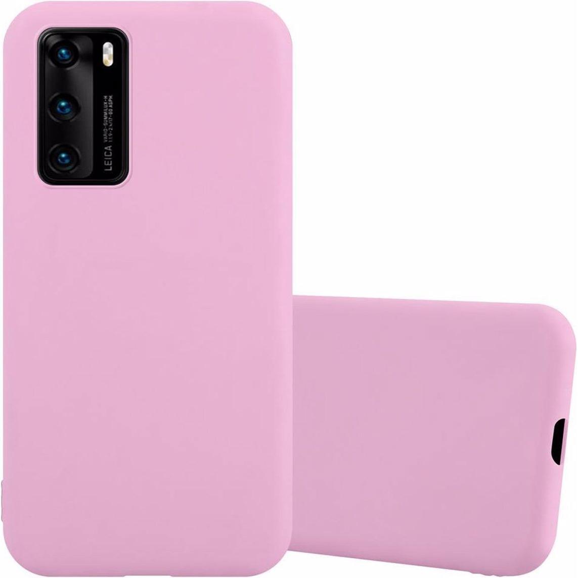 Cadorabo TPU Candy Cover (Huawei P40), Smartphone Hülle, Rosa