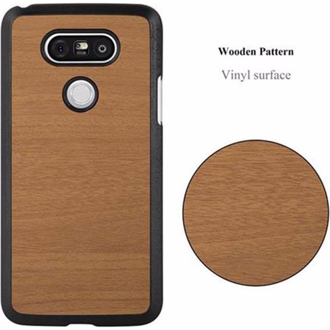 Thumbnail - Cadorabo Hard Cover Woody Cover (LG G5), Smartphone Hülle, Braun