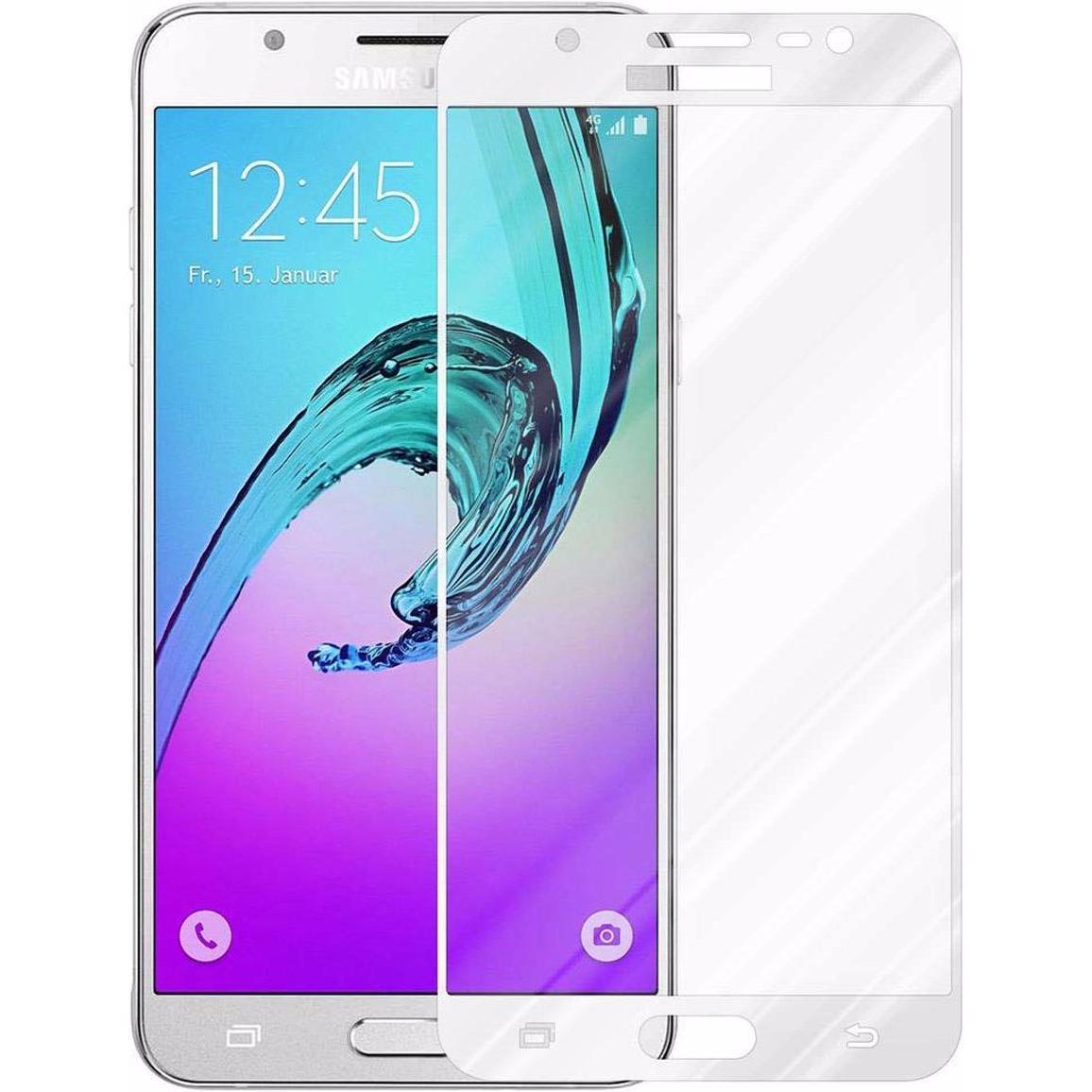 Thumbnail - Cadorabo Vollbild Displayschutzglas (1 Stück, Samsung Galaxy J7 2016), Smartphone Schutzfolie, Weiss