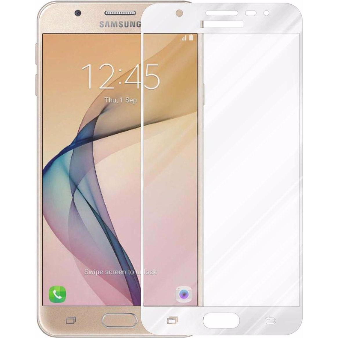 Thumbnail - Cadorabo Vollbild Displayschutzglas (1 Stück, Samsung Galaxy J5 Prime), Smartphone Schutzfolie, Weiss