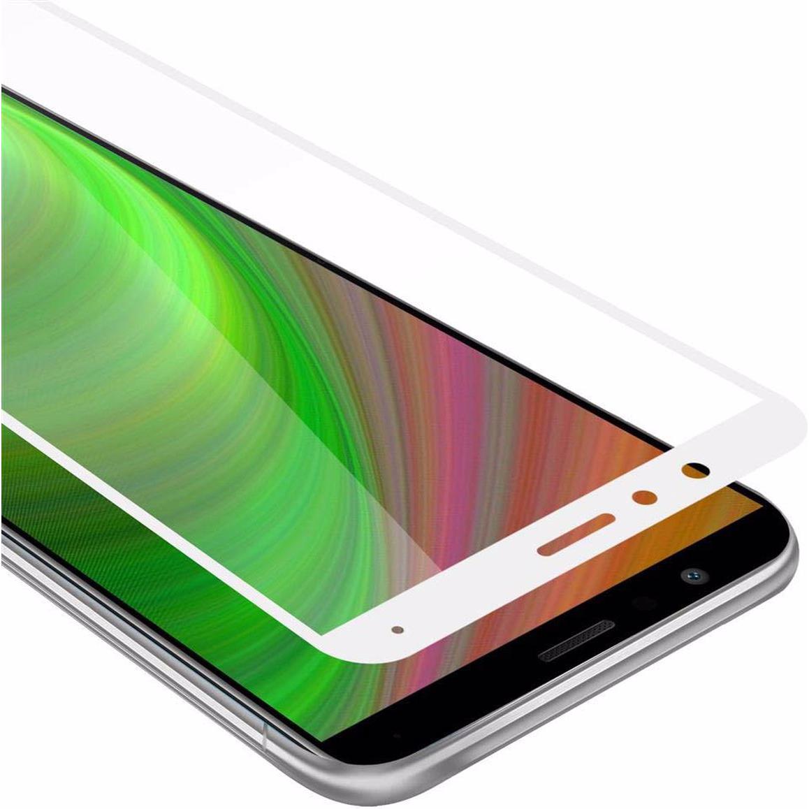 Cadorabo Vollbild Displayschutzglas (1 Stück, Honor 7X), Smartphone Schutzfolie, Weiss