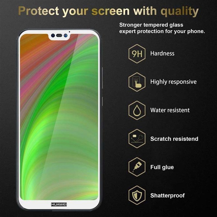 Immagine prodotto Cadorabo Vetro di protezione del display a schermo intero (1 Pezzo/i, Huawei Nova 3E)