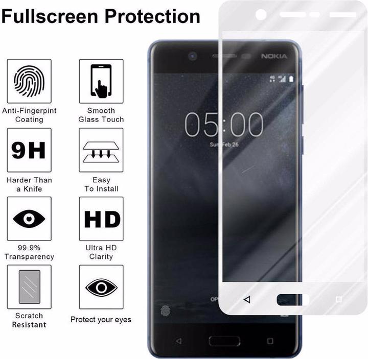 Immagine prodotto Cadorabo Vetro di protezione del display a schermo intero (1 Pezzo/i, Nokia 5.1)