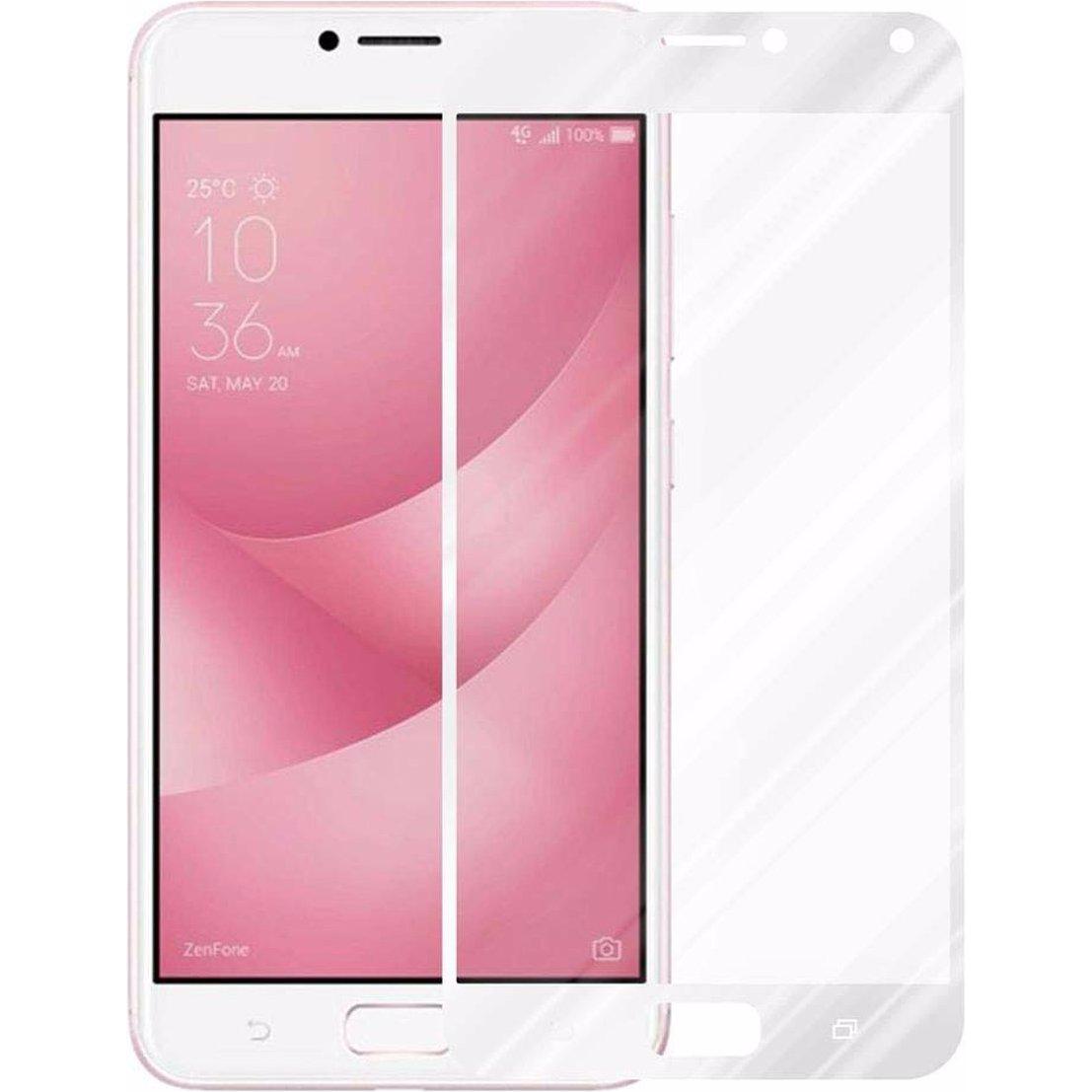 Thumbnail - Cadorabo Vollbild Displayschutzglas (1 Stück, Asus Zenfone 4 Max), Smartphone Schutzfolie, Weiss