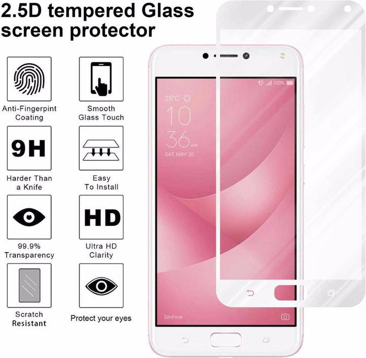 Immagine prodotto Cadorabo Vetro di protezione del display a schermo intero (1 Pezzo/i, Asus Zenfone 4 Max)