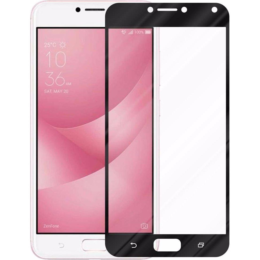 Thumbnail - Cadorabo Vollbild Displayschutzglas (1 Stück, Asus Zenfone 4 Max), Smartphone Schutzfolie, Schwarz