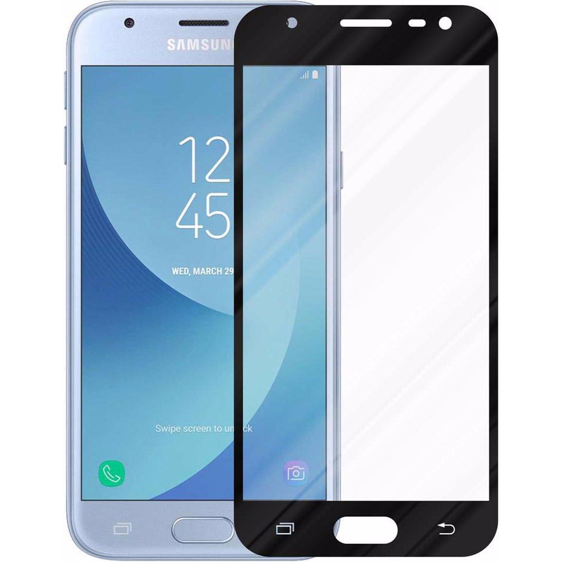 Thumbnail - Cadorabo Vollbild Displayschutzglas (1 Stück, Samsung Galaxy J3 Pro), Smartphone Schutzfolie, Schwarz