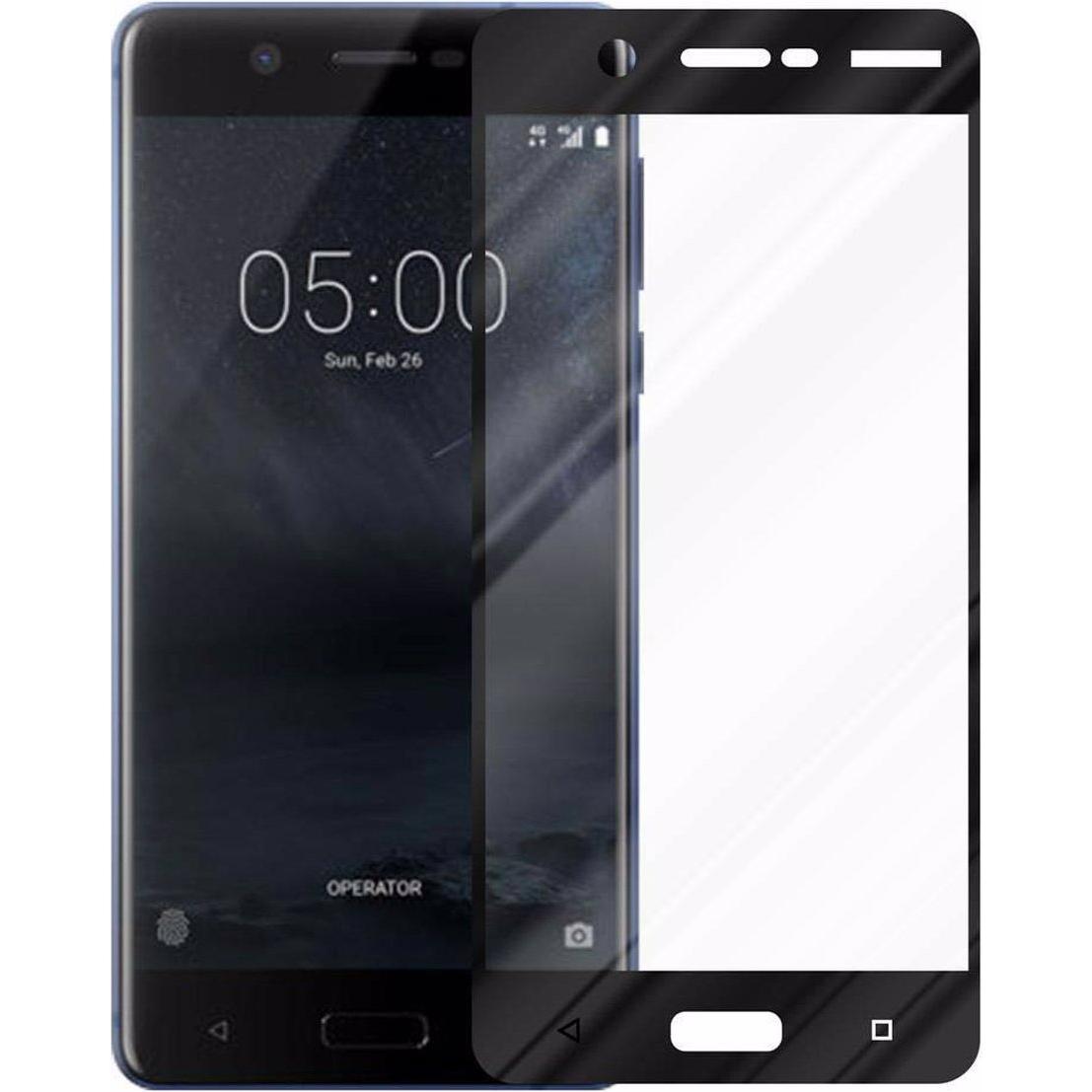 Thumbnail - Cadorabo Vollbild Displayschutzglas (1 Stück, Nokia 5.1), Smartphone Schutzfolie, Schwarz