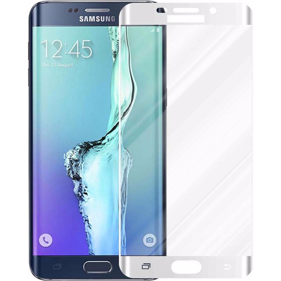 Thumbnail - Cadorabo Vollbild Displayschutzglas (1 Stück, Samsung Galaxy S6 Edge), Smartphone Schutzfolie, Weiss