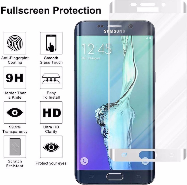 Produktbild Cadorabo Vollbild Displayschutzglas (1 Stück, Samsung Galaxy S6 Edge)