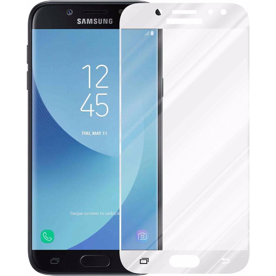 Thumbnail - Cadorabo Vollbild Displayschutzglas (1 Stück, Samsung Galaxy J7 2017), Smartphone Schutzfolie, Weiss