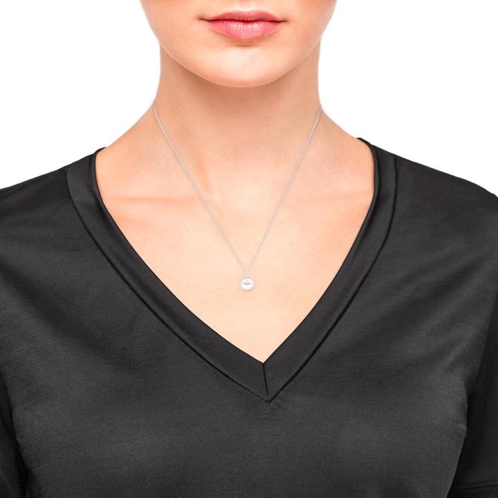 Immagine prodotto S.Oliver Collana da donna, argento 925, zirconia cubica sintetica, madreperla | stella (Argento 925, 42 cm)