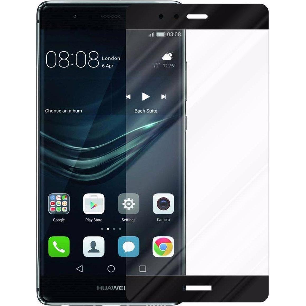 Thumbnail - Cadorabo Vollbild Displayschutzglas (1 Stück, Huawei P9 Plus), Smartphone Schutzfolie, Schwarz