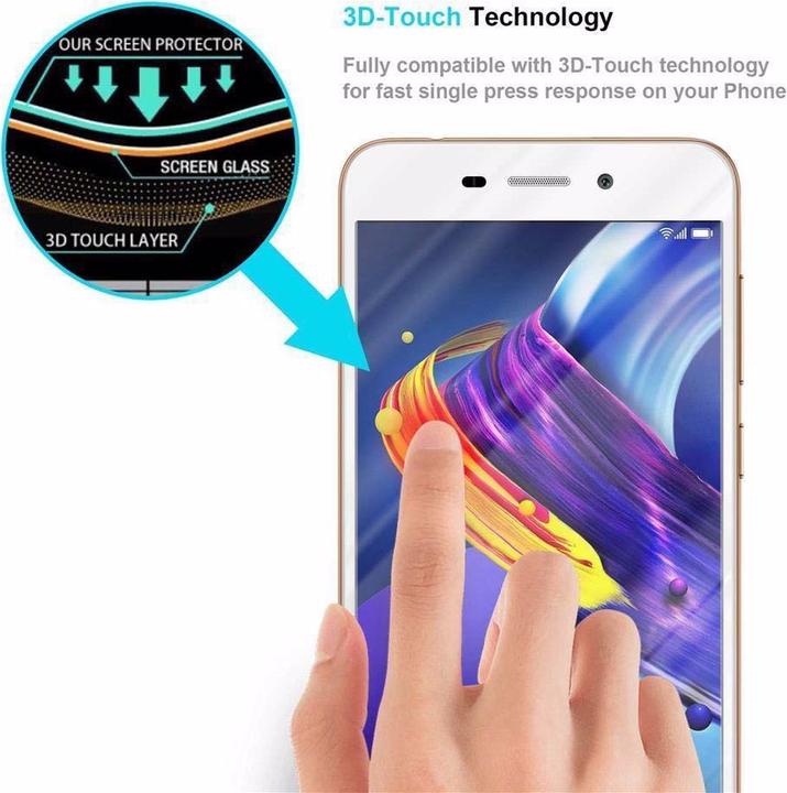 Actual product image Cadorabo Full screen display protection glass (1 Piece, Honor 6C)