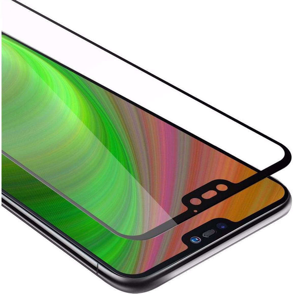 Cadorabo Vollbild Displayschutzglas (1 Stück, Huawei Nova 3E), Smartphone Schutzfolie, Schwarz