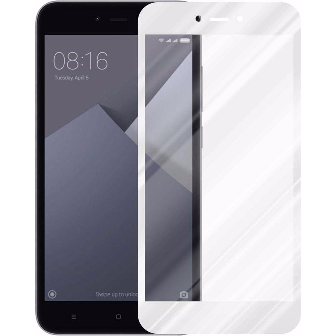 Thumbnail - Cadorabo Vollbild Displayschutzglas (1 Stück, Xiaomi Redmi Note 5A), Smartphone Schutzfolie, Weiss