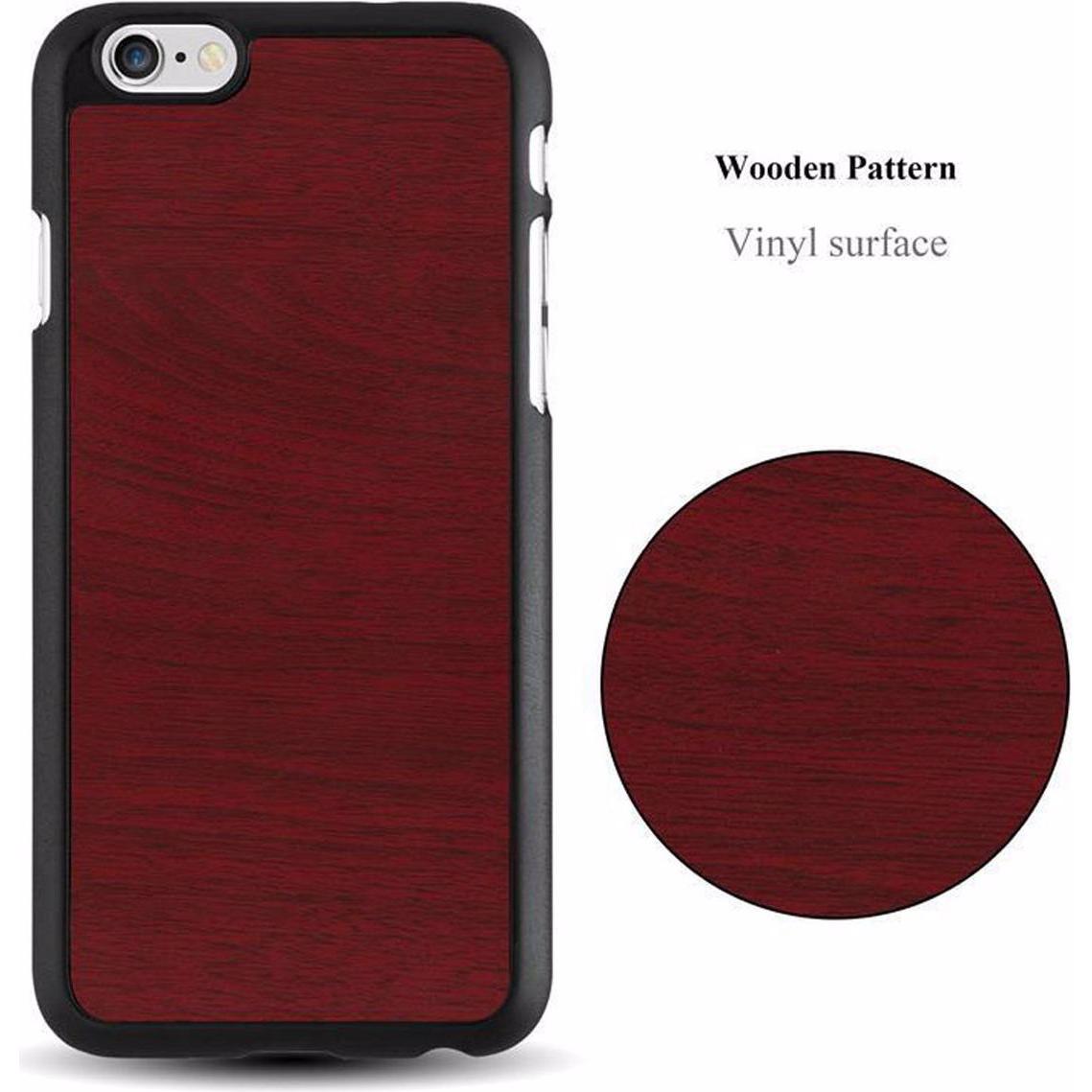 Thumbnail - Cadorabo Hard Cover Woody Cover (Apple iPhone 6 Plus), Smartphone Hülle, Rot