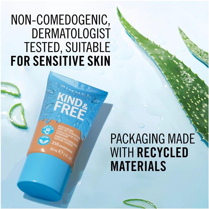 Actual product image Rimmel London RIMMEL Kind & Free Skin Tint Moisturising Foundation podkład nawilżający 001 Fair Porcelain 30ml (001 Fair Porcelain)