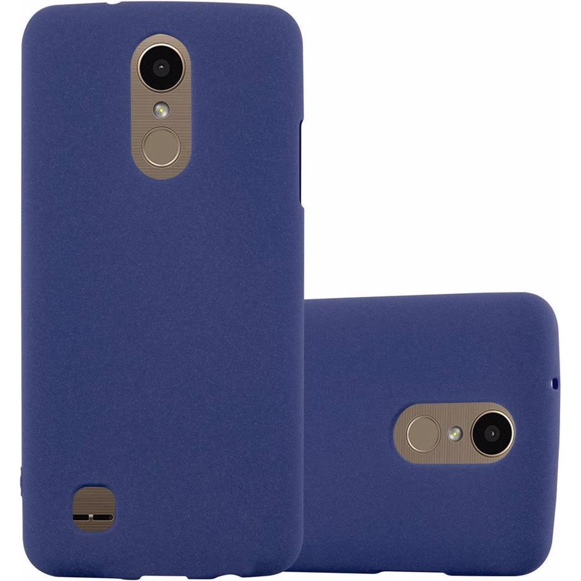 Cadorabo TPU Frosted Cover (LG K10 (2017)), Smartphone Hülle, Blau