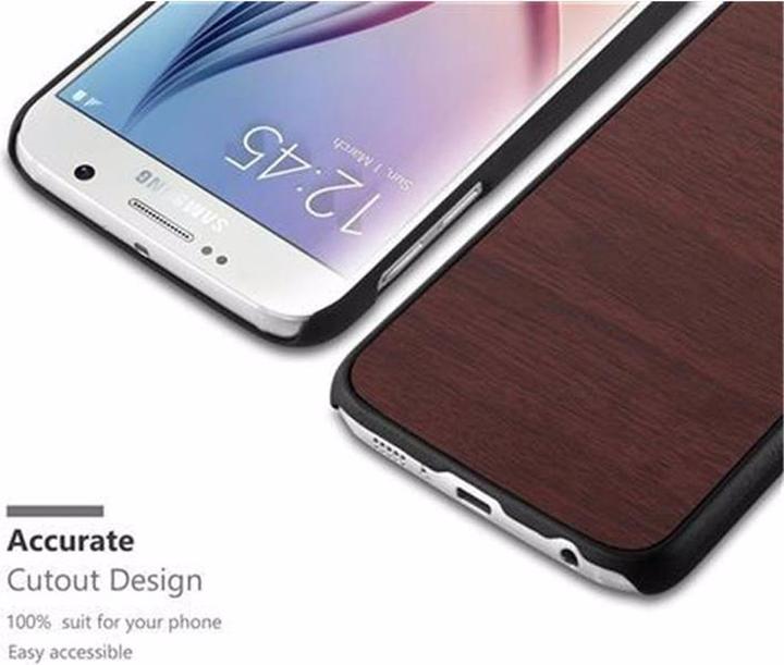 Productafbeelding Cadorabo Harde kaft Woody Cover (Samsung Galaxy S6)