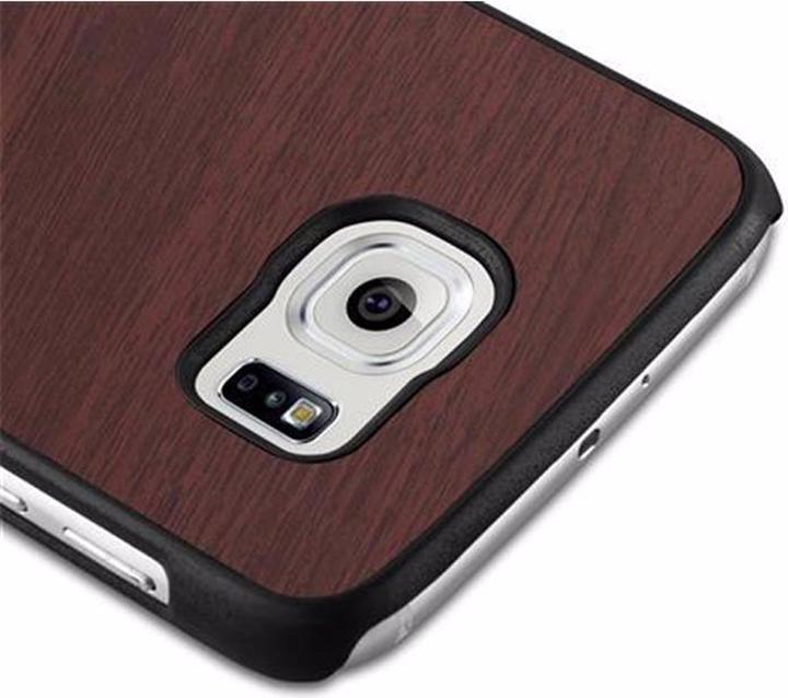 Productafbeelding Cadorabo Harde kaft Woody Cover (Samsung Galaxy S6)