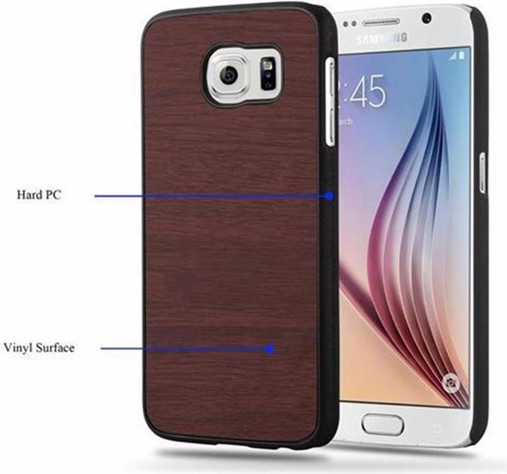 Productafbeelding Cadorabo Harde kaft Woody Cover (Samsung Galaxy S6)