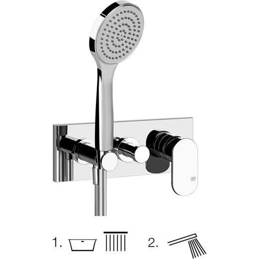Thumbnail - Gessi, Badarmatur, Emporio Via Bagutta Fertigmontageset für Wanne-Einhebelmischer, 2-Wege Umstellung, direkter W