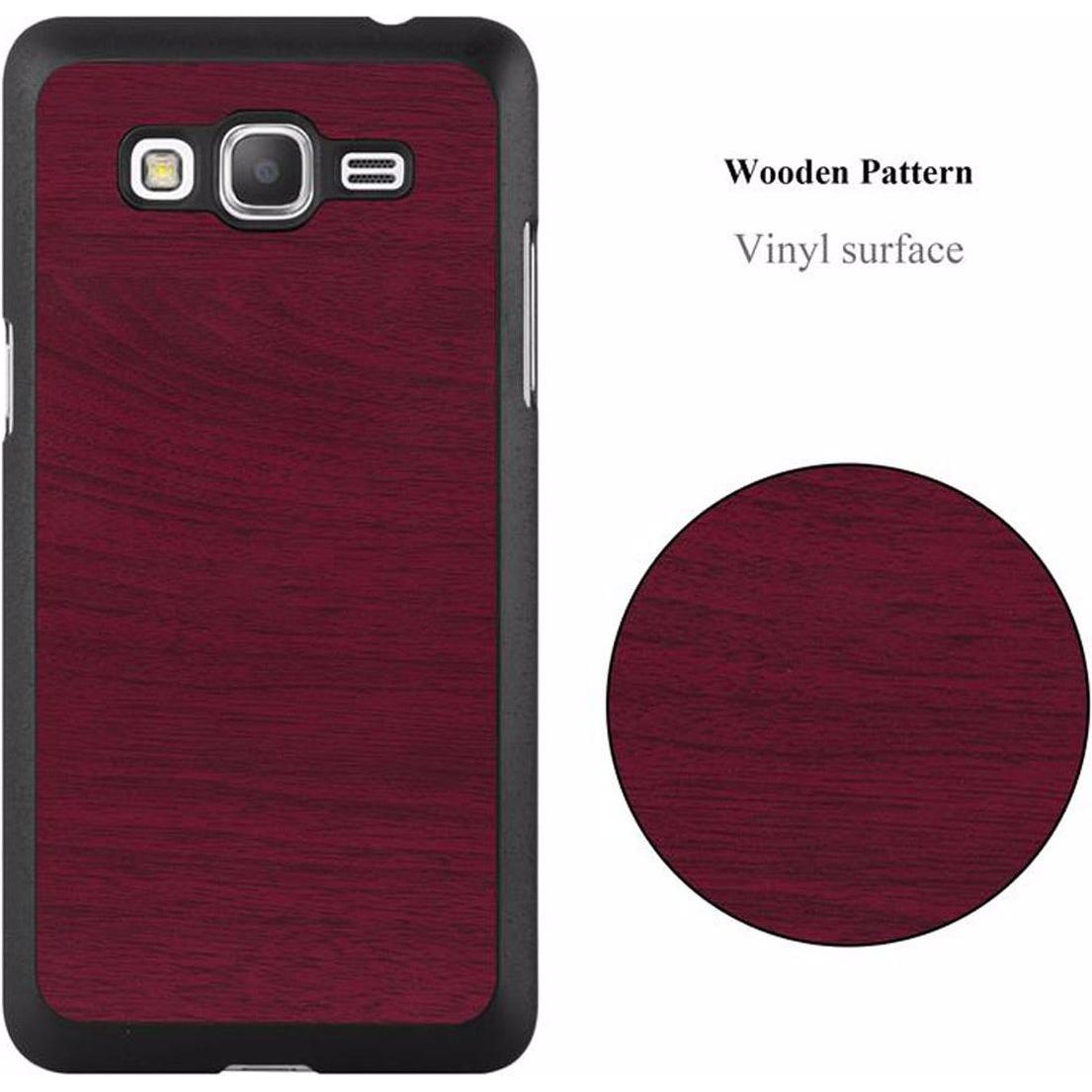 Thumbnail - Cadorabo Hard Cover Woody Cover (Samsung Galaxy J5 (2015)), Smartphone Hülle, Rot