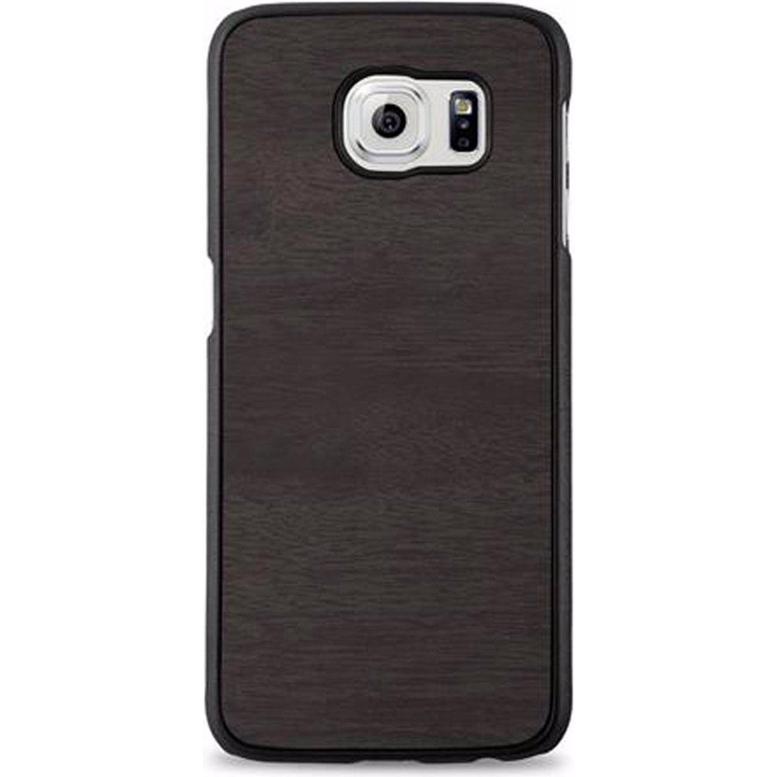 Cadorabo Hard Cover Woody Cover (Samsung Galaxy S6), Smartphone Hülle, Schwarz