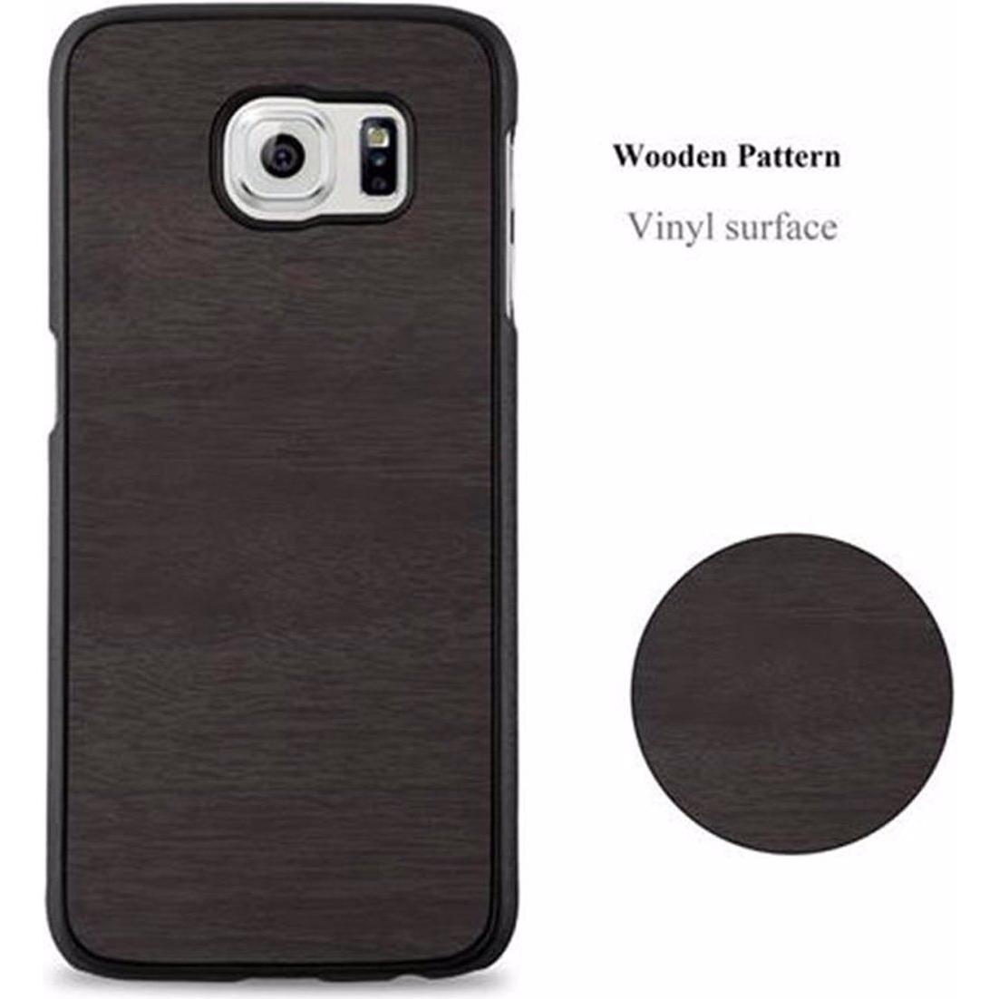 Thumbnail - Cadorabo Hard Cover Woody Cover (Samsung Galaxy S6), Smartphone Hülle, Schwarz