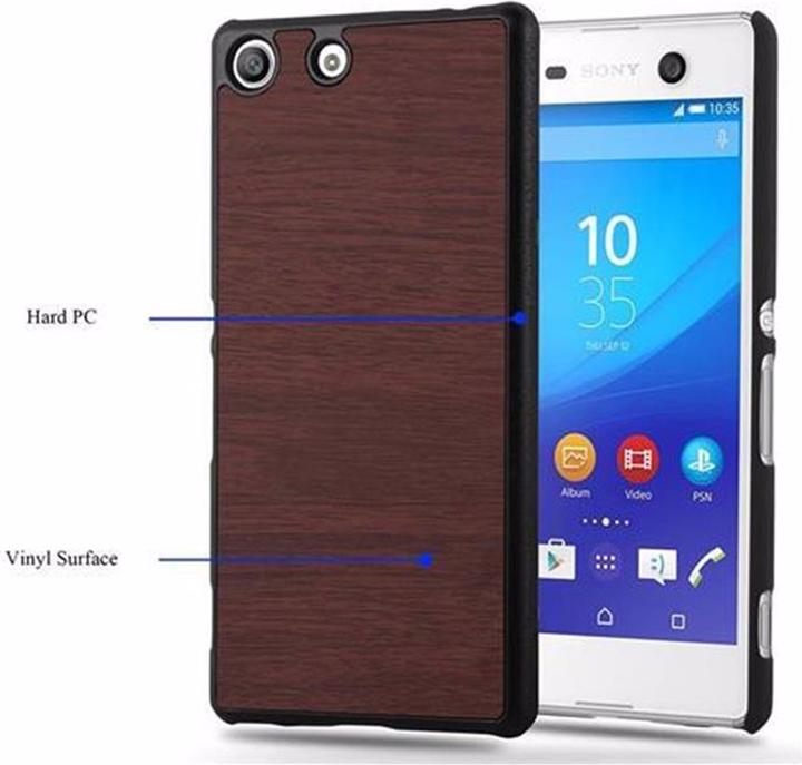 Productafbeelding Cadorabo Harde kaft Woody Cover (Xperia M5)