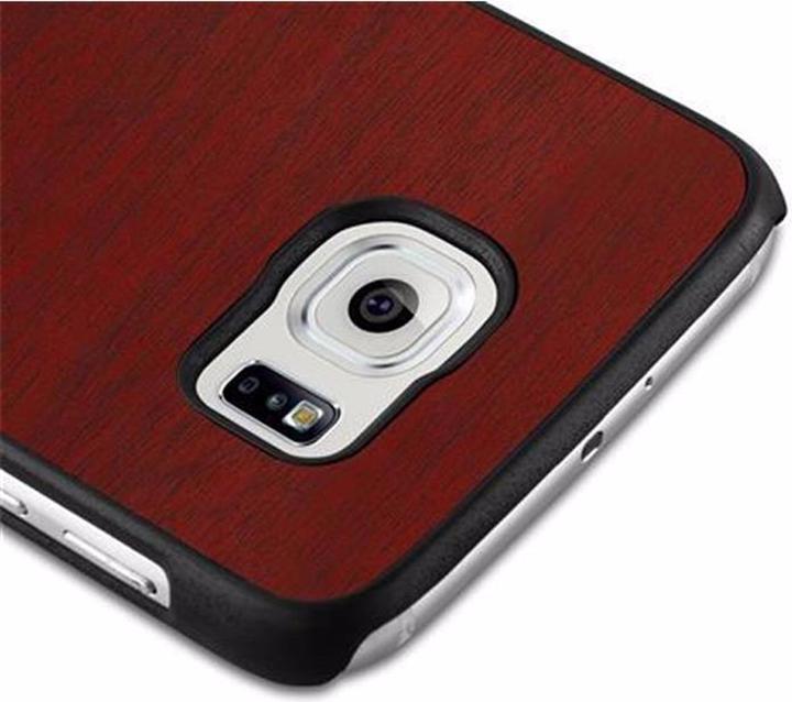 Actual product image Cadorabo Hard Cover Woody Cover (Samsung Galaxy S6)